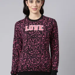 DIXCY SCOTT Slimz Graphic Printed Cotton Round Neck Pullover Sweatshirt image 1