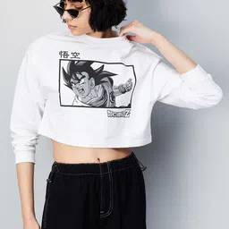 max Dragon Ball Z Printed Cotton Crop Sweatshirt-picture-39