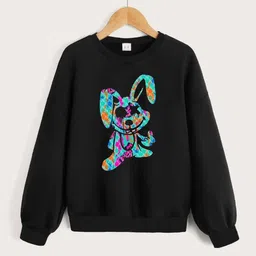 StyleCast Girls Black Printed Pullover Sweatshirt-image-78