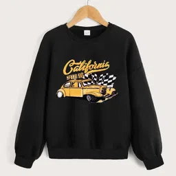 StyleCast Girls Black Car Printed Long Sleeves Pullover Sweatshirt-image-28