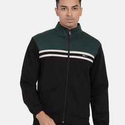 t-base High Neck Colourblocked Cotton Sweatshirt-picture-23