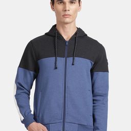 t-base Colourblocked Hooded Front-Open Sweatshirt-picture-35