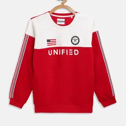 Octave Boys Red Colourblocked Sweatshirt-picture-44