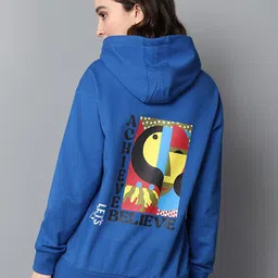 Roadster Women Graphic Printed Hooded Sweatshirt-picture-35