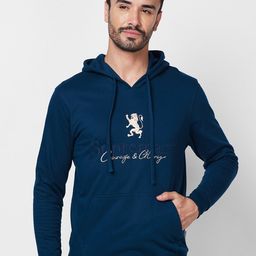 GIORDANO Typography Printed Hooded Pure Cotton Pullover Sweatshirt-picture-17