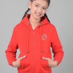 Crimsoune Club Girls Hooded Front-Open Sweatshirt-image-38