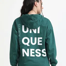 SILISOUL Women Printed Hooded Sweatshirt-picture-11