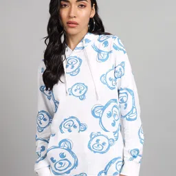 The Dry State White Graphic Printed Hooded Fleece Pullover Sweatshirt-picture-21