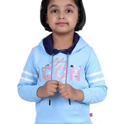 3PIN Girls Printed Hooded Sweatshirt-image-23