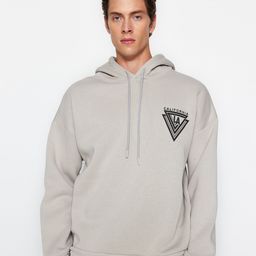 Trendyol Printed Hooded Pure Cotton Sweatshirt-picture-49