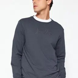 Trendyol Round Neck Pure Cotton Pullover Sweatshirt-picture-32