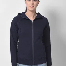 Woodland Women Navy Blue Hooded Sweatshirt-picture-39