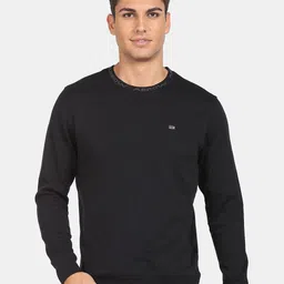 Arrow Sport Men Black Solid Sweatshirt-image-12