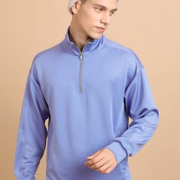 HIGHLANDER Mock Collar Oversized Drop Shoulder Pullover Sweatshirt-picture-16