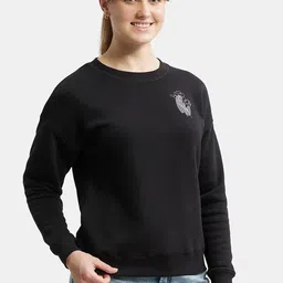 Jockey Cotton Rich Fleece Printed Sweatshirt with Drop Shoulder Styling-picture-28