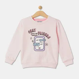 R&B Girls Typography Printed Cotton Pullover Sweatshirt-picture-24
