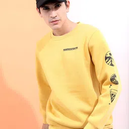 HIGHLANDER Men Yellow Pullover Sweatshirt-picture-45