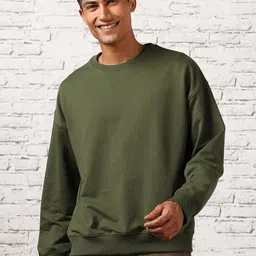 NOBERO Men Oversized Solid Sweatshirt-image-13
