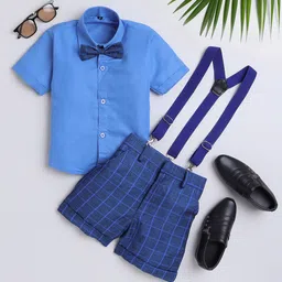 Jeetethnics Boys Shirt Collar Shirt & Shorts With Suspenders-picture-31