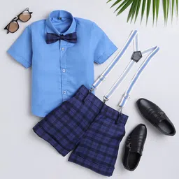 Jeetethnics Boys Shirt Collar Shirt & Shorts With Suspenders-picture-21