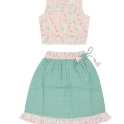 A Toddler Thing Girls Printed Top with Skirt-picture-46