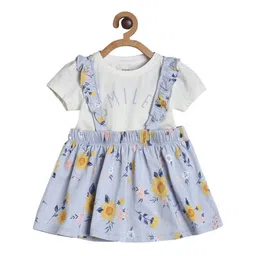 MINI KLUB Girls Printed Pure Cotton T-shirt With Skirt-image-97
