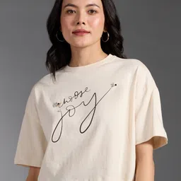 20Dresses Women Graphic Printed Round Neck Cotton Boxy T-shirt-image-24