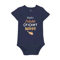 Zeezeezoo Infants Cricket Printed Pure Cotton Bodysuit-image-7