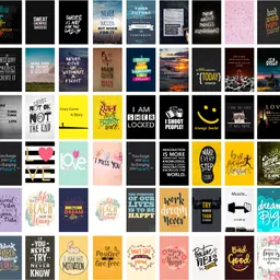 printhubs 15 cm Motivational Quote Poster For Room Home Gym Study Wall Decor (Size 4x6 Inch) Self Adhesive Sticker-picture-11