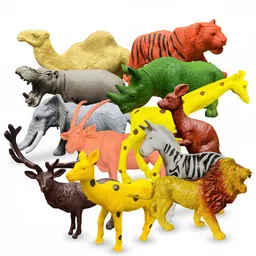 zesthome Big Size Animal Toys Set for Kids- Lion Tiger Giraffe Elephant Camel Zebra Deer-picture-20