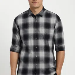 peter england Men Slim Fit Checkered Casual Shirt-picture-12