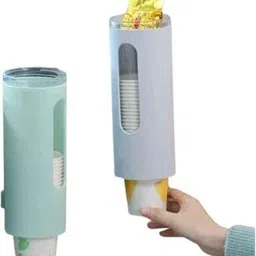 Wall Mounted Paper Cup Dispenser, Plastic Holder for Disposable Cups Plastic Glass Holder-image-84