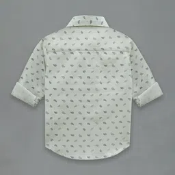 a.t.u.n. A T U N Boys Off White Classic Printed Casual Shirt image 3
