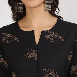 Divena Floral Printed Pure Cotton Kurta With Trouser image 2