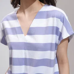 basics by tokyo talkies Tokyo Talkies Striped Top With Shorts Co-Ords image 5