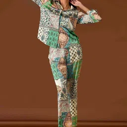 Unityshop Abstract Printed Shirt With Trousers Co-Ords image 2