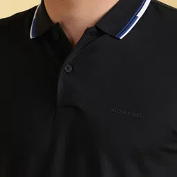 Allen Solly Men Solid Polo Collar Cotton T-shirt image 5