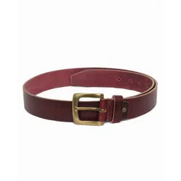 LOUIS STITCH Men Red Solid Leather Belt image 2