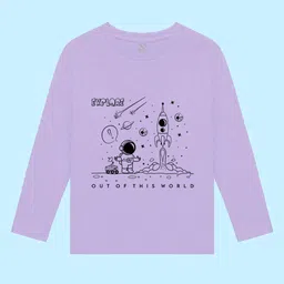 NUSYL Boys Space Printed Cotton T-shirt image 2