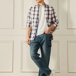 dennis lingo Men Relaxed Fit Mid Rise Dark Blue Jeans image 5