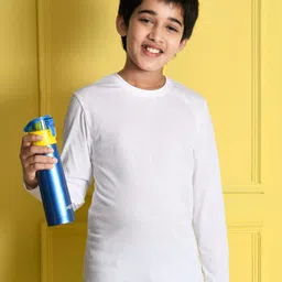 NUSYL Boys White & Red Pack Of 3 Solid T-shirt image 4