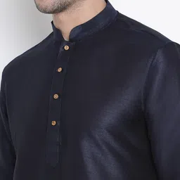 VASTRAMAY Mandarin Collar Kurta with Dhoti Pants image 2