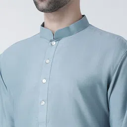 KISAH Men Blue Kurta with Churidar image 2