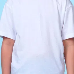 NUSYL Boys Typography Printed Round Neck Short Sleeves Oversized T-shirt image 3