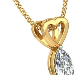 avsar BIS Hallmark AVP640YB 14kt Cubic Zirconia Yellow Gold Pendant image 3