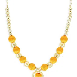 AKSHARA Girls Gold-Plated Beaded Jewellery Set image 3