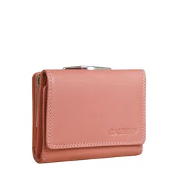 CALFNERO Women Rose Solid Leather Two Fold Wallet image 2