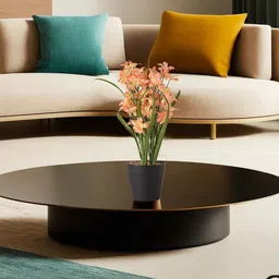 Kuber Industries Orange 1 Pieces Jasmine Artificial Flower With Pot image 2