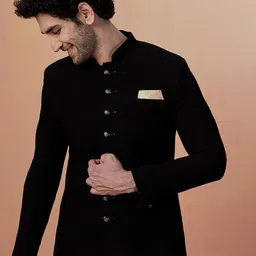 Manyavar Self-Design Traditional Indo Western Sherwani Set image 2