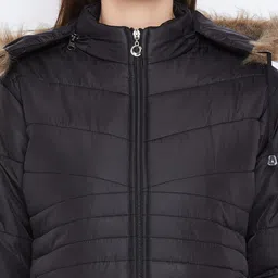 VERO AMORE Women Black Colourblocked Insulator Puffer Jacket image 3